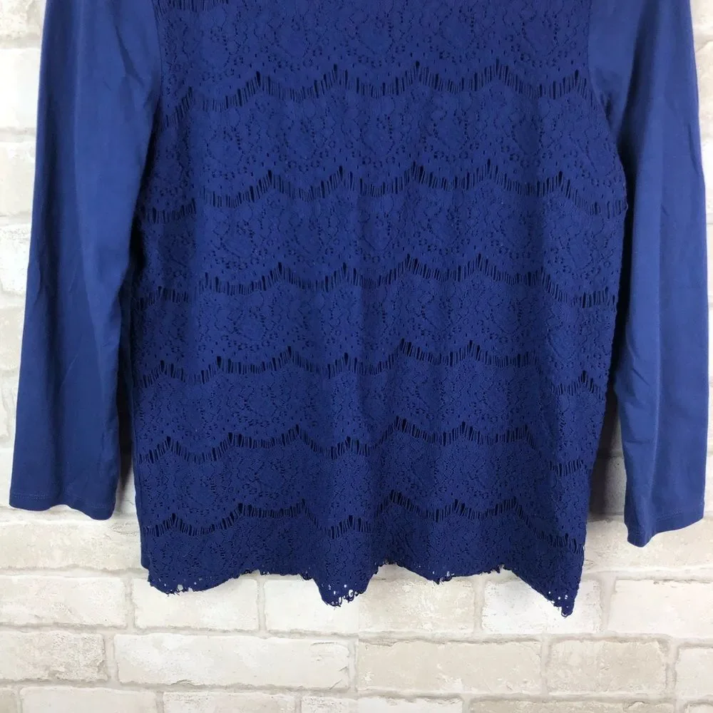 J. Crew Lace-front T-shirt Size M
